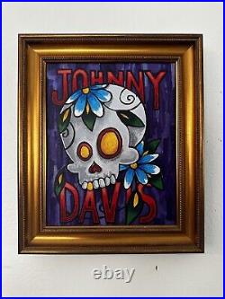 10x12 inch Johnny Davis Abstract Acrylic on Canvas Painting Original Artwork