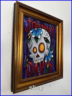 10x12 inch Johnny Davis Abstract Acrylic on Canvas Painting Original Artwork