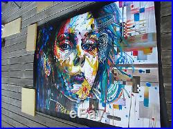 120cm urban princess canvas painting original modern street art Australia