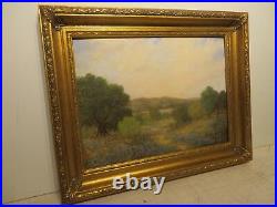 12x16 org. 1972 oil painting by Hazel Massey of The Heart of Texas Bluebonnets