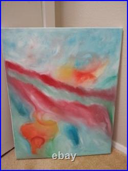 16x20 Original one Of A Kind Abstract Oil Painting On Canves New