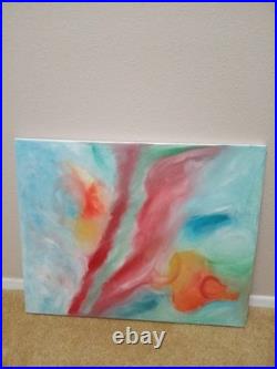 16x20 Original one Of A Kind Abstract Oil Painting On Canves New