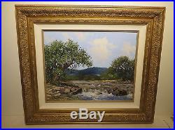 16x20 original 1976 W. A. Slaughter oil painting on canvas Texas Brazos River