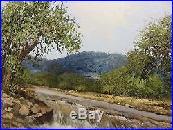 16x20 original 1976 W. A. Slaughter oil painting on canvas Texas Brazos River