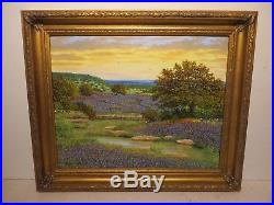 16x20 original oil painting on canvas by Manuel Garza of Texas Hill Country 1