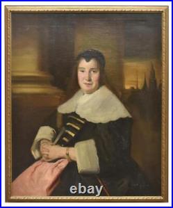 18th c. Dutch Portrait Oil Painting, Frans Hals, PORTRAIT OF A WOMAN