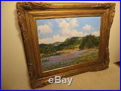 18x24 original 1990 W. A. Slaughter oil painting on canvas Hill Country Haven