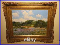 18x24 original 1990 W. A. Slaughter oil painting on canvas Hill Country Haven