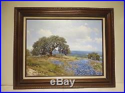 18x24 original W. A. Slaughter oil painting on canvas Texas Hill Country