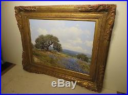 18x24 original W. A. Slaughter oil painting on canvas Texas Hill Country