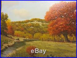 18x24 original oil painting on canvas by Don Warran Texas Autumn Hill Country