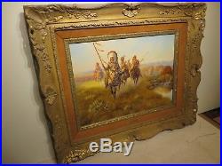 18x24 original oil painting on canvas by Mel Bradshaw of Warriors Pride Indian