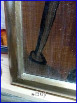 1916 Original lost Antique Oil on Board, Signed Picasso