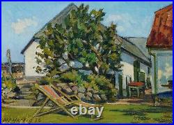 1938 Landscape Old Oil Painting on Canvas