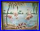 1950-s-Vintage-Mid-Century-Modern-Framed-Turner-Flamingo-s-Canvas-Picture-01-oa