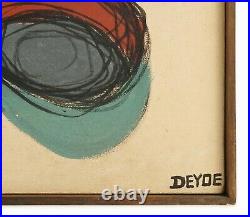 1961 John Stephen Deyoe Abstract Oil Painting on Canvas Mid Century Abstraction