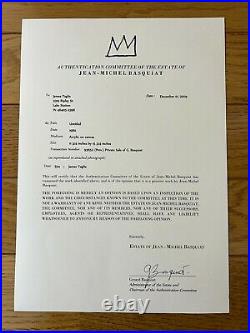 1980 Jean-Michel Basquiat Oil Painting Certificate