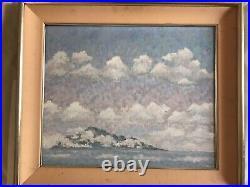 1987 Digant Signed Atmospheric Abstract Landscape Original Art On Canvas