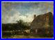 19thC-Antique-oil-French-painting-BARBIZON-Landscape-Cottage-TENER-1846-1925-01-bz