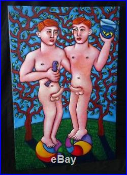 2011 US Acrylic Painting Gay Art Ginger Love by Tony De Carlo (1956-2014)(Nic)