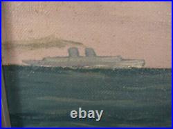 20C American Yachting Sailboat Seascape Oil Painting