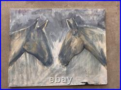 20x16 One Of A Kind Impressionist Acrylic On Canvas Two Souls Equine Painting
