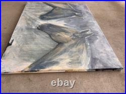 20x16 One Of A Kind Impressionist Acrylic On Canvas Two Souls Equine Painting