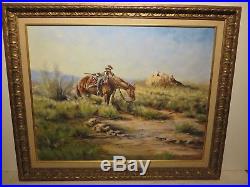 22x28 original oil painting on canvas by Austin Deuel of Taking a Rest Western
