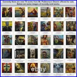 24x18 MODERN ORIGINAL OIL? PAINTING? VINTAGE IMPRESSIONIST? ART SIGNED ABSTRACT A