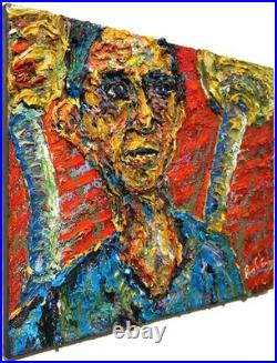 24x18 MODERN ORIGINAL OIL? PAINTING? VINTAGE IMPRESSIONIST? ART SIGNED ABSTRACT A