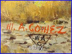 24x30 original oil painting Marco Antonio Gomez on A day on the Chisulm Trail