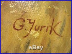 24x30 original oil painting on canvas by G. Yurik of Following the Trail