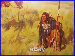 24x30 original oil painting on canvas by G. Yurik of Following the Trail
