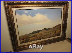 24x36 original 1950 oil painting on canvas by Robert Wood West Texas Panhandle