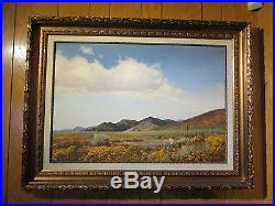 24x36 original 1950 oil painting on canvas by Robert Wood West Texas Panhandle