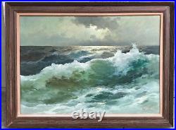 28 x 39 Giuseppe Rossi Italy Seascape Landscape Large Oil Original Painting