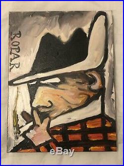 4 x Dennis Ropar Original Cowboy Paintings on Canvas