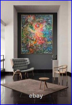 40x31Colorful Painting Abstract Art On Canvas Original MUTED SURROUNDINGS