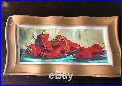 42 Steve Barton ORIGINAL Hot Stuff Oil on Canvas Painting Wavy Frame