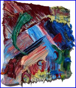 8x8 Original Oil? Painting Vintage Art? Signed Impressionism Pop? Abstract Nature