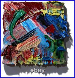 8x8 Original Oil? Painting Vintage Art? Signed Impressionism Pop? Abstract Nature