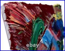 8x8 Original Oil? Painting Vintage Art? Signed Impressionism Pop? Abstract Nature