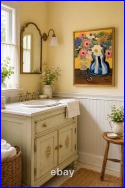 A Moment of Beauty -Original Floral Painting 16x20 Acrylic Still Life