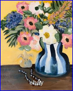 A Moment of Beauty -Original Floral Painting 16x20 Acrylic Still Life