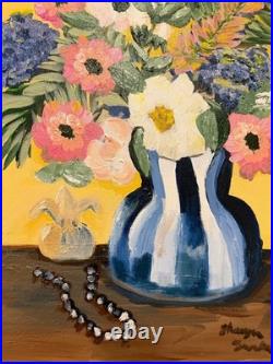 A Moment of Beauty -Original Floral Painting 16x20 Acrylic Still Life