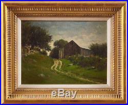 A great Edward Burrill original landscape, oil on canvas, 1885, signed & dated