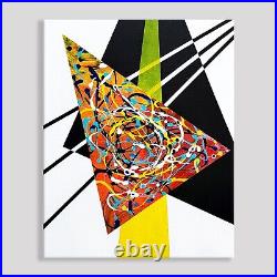 ABSTRACT ART 16 x 20 CANVAS ORIGINAL HAND-PAINTED ARTWORK