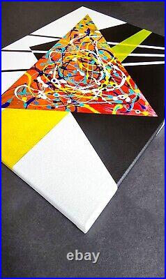 ABSTRACT ART 16 x 20 CANVAS ORIGINAL HAND-PAINTED ARTWORK