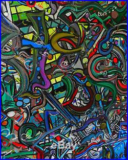 Abstract Modern Rhythm Painting Original Art Acrylic On Canvas Large