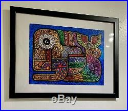 ABSTRACT PAINTING ORIGINAL ACRYLIC ON CANVAS (FRAME INCLUDED) CUBAN ART by LISA